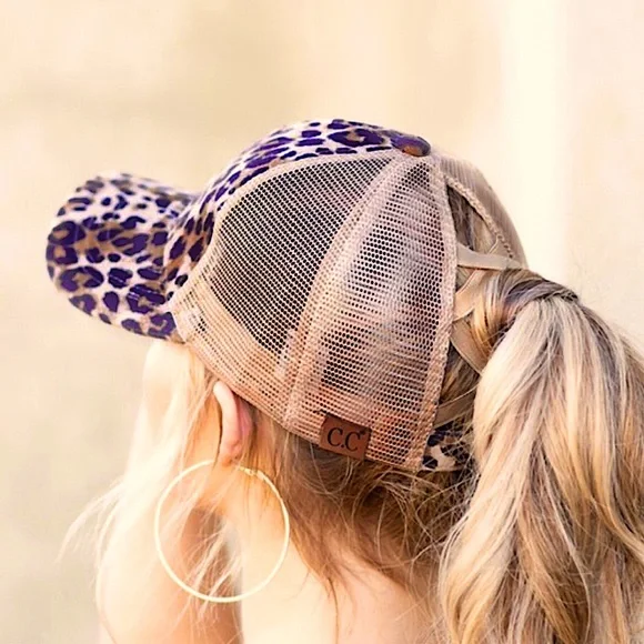 •LAST 1•Trendy Leopard Print Women’s Mesh Back Adjustable Baseball Cap - Picture 3 of 3